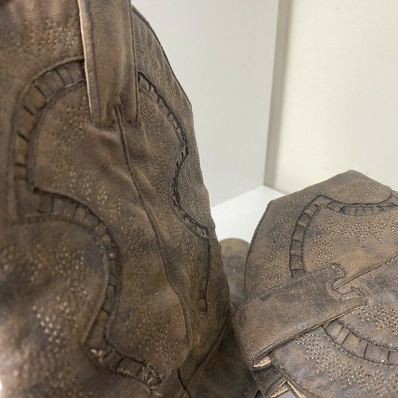 STUDIO PAOLO - Brown Leather Cowboy Boots - Picture 5 of 8